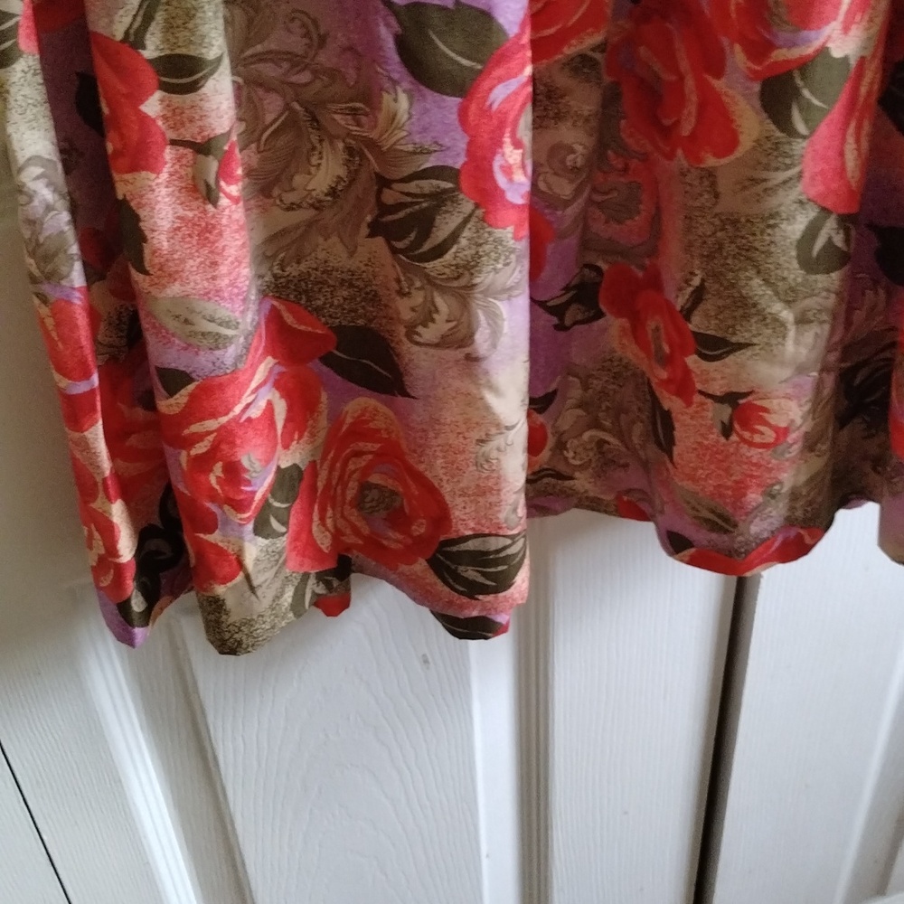 Vintage floral pleated maxi skirt Pendalton size 8 festival - Picture 6 of 11